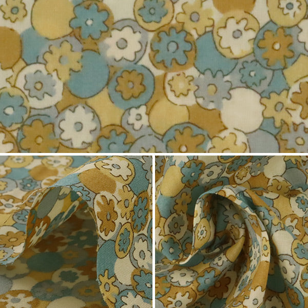 [From quantity 5] Fabric "Liberty Liberty Print Tana lawn Polka Daisy Yellow] Liberty Japan