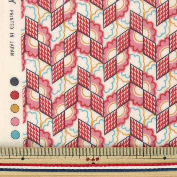 [From quantity 5] Fabric "Liberty Liberty Print Laminated Refraction Red] Liberty Japan