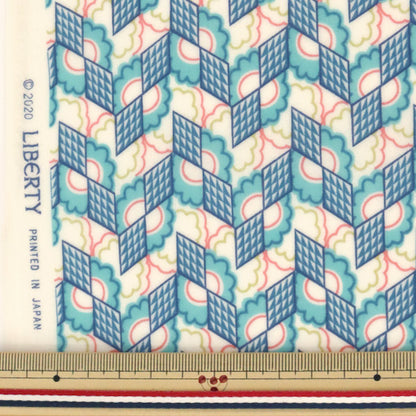 [From quantity 5] Fabric "Liberty Liberty Print Laminated Refraction Blue] Liberty Japan