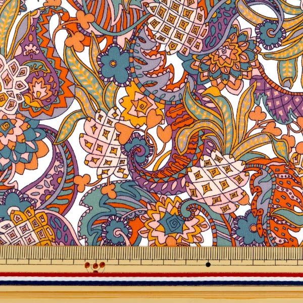 [From quantity 5] Fabric "Liberty Liberty Print Tana lawn Pineapple Paisley 3631110-A" Liberty Japan