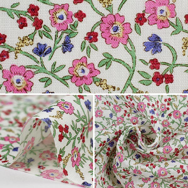 [From quantity 5] Fabric "Liberty Liberty Print Flanders Linen Hanna Fayi 36301130-J21B" Liberty Japan