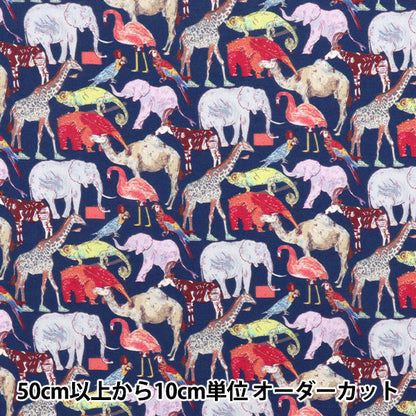 [数量从5开始] 织物 “自由织物” 塔纳草坪 Q for Zoo 3634160-XE" Liberty Japan