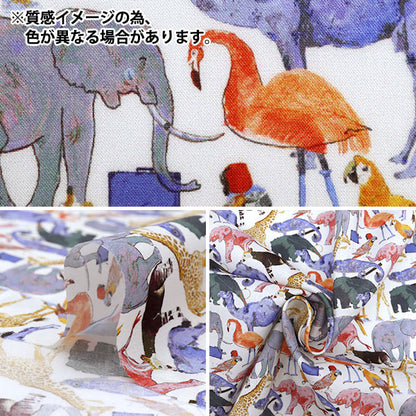 [数量从5开始] 织物 “自由织物” 塔纳草坪 Q for Zoo 3634160-XE" Liberty Japan