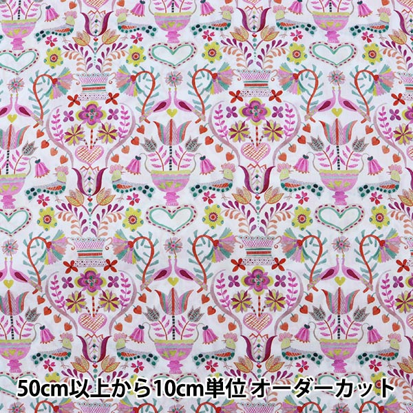 [From quantity 5] Fabric "Liberty Liberty Print Tana lawn Love Birds (Love Birds) 3631248-A" Liberty Japan