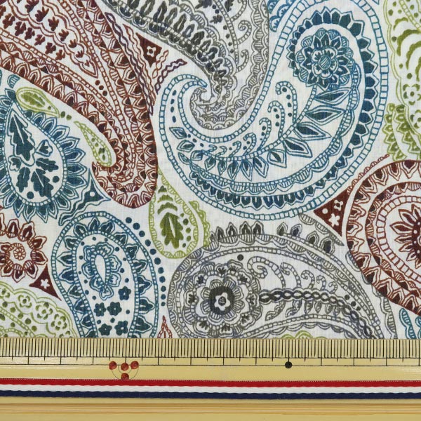 [From quantity 5] Fabric "Liberty Liberty Print Tana lawn Deco Paisley DC31447-D" Liberty Japan
