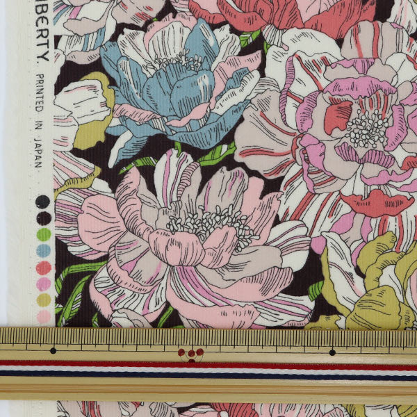 [From quantity 5] Fabric "Liberty Liberty Print Corduroy Black Burn 3631226L121A" Liberty Japan