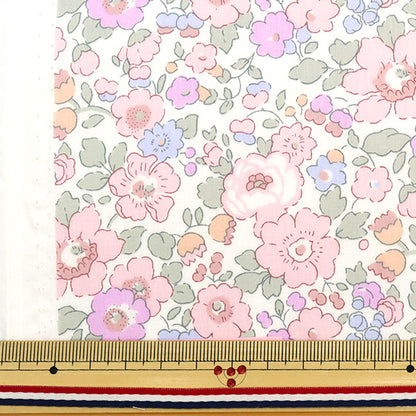 [From quantity 5] Fabric "Liberty Liberty Print LibertyTana lawn Betzi 85%reduction Pink purple 3332019S-J22N" 【Yuzawayaoriginal】