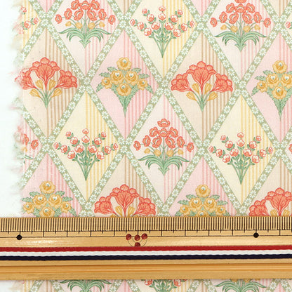 [From quantity 5] Fabric "Liberty House Oblivati ​​Floral Harlequin 3632206-22AT" Liberty Japan
