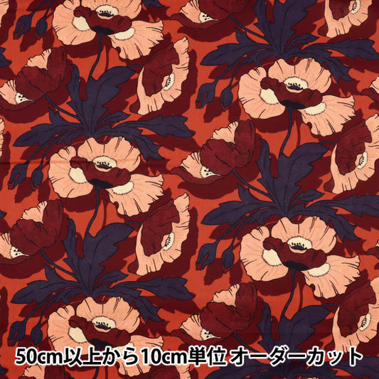 [From quantity 5] Fabric "Liberty House Oblivi Butterfield Poppy 3632201-22CT" Liberty Japan