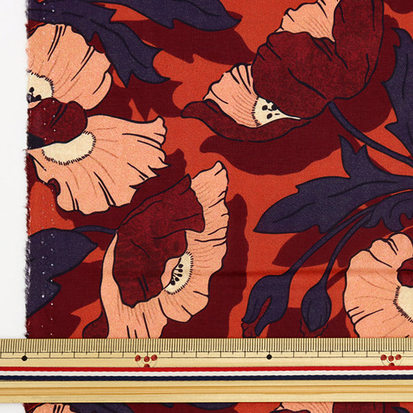 [From quantity 5] Fabric "Liberty House Oblivi Butterfield Poppy 3632201-22CT" Liberty Japan