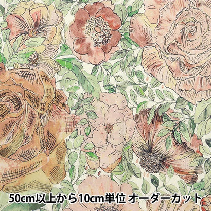 [From quantity 5] Fabric "LibertyTana lawn Rose Zandy 3635180-J22A" 【Yuzawayaoriginal】