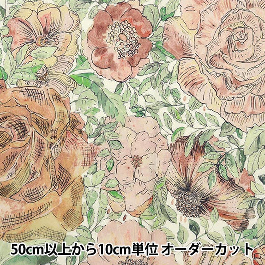 [From quantity 5] Fabric "LibertyTana lawn Rose Zandy 3635180-J22A" 【Yuzawayaoriginal】