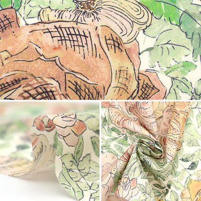 [From quantity 5] Fabric "LibertyTana lawn Rose Zandy 3635180-J22A" 【Yuzawayaoriginal】