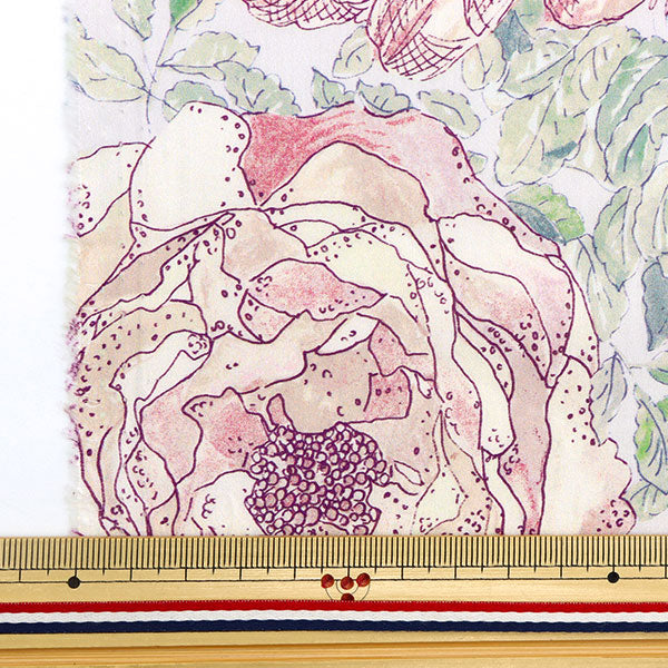 [From quantity 5] Fabric "LibertyTana lawn Rose Zandy 3635180-J22B" 【Yuzawayaoriginal】