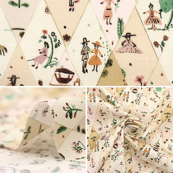 [From quantity 5] Fabric "Liberty Liberty Print Tana lawn Picnic Parade 3633109-23AT" Liberty Japan