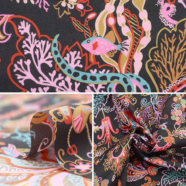 [From quantity 5] Fabric "Liberty Liberty Print Tana lawn Ocean Deep 3633116-23AT" Liberty Japan