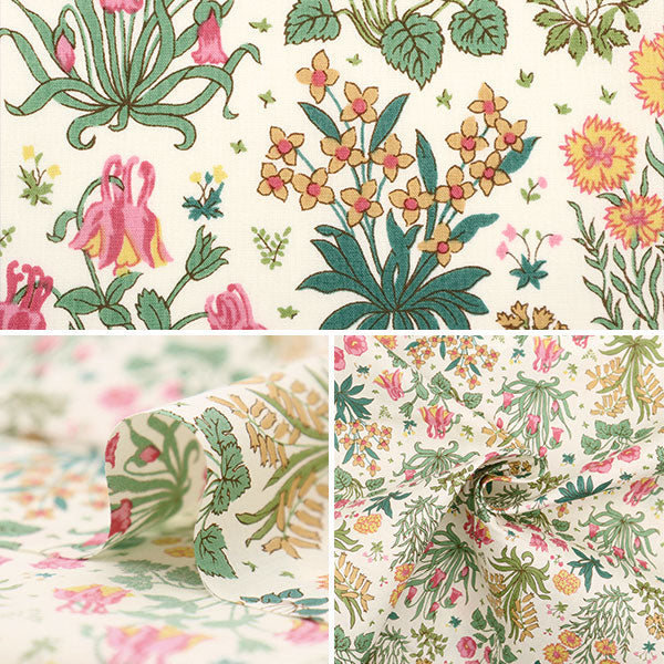 [From quantity 5] Fabric "Liberty Liberty Print Tana lawn Columb Stadies 3633133-23AT" Liberty Japan