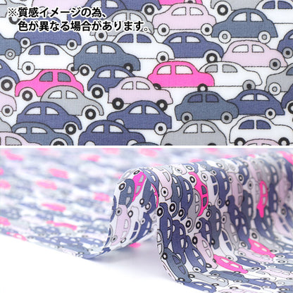 [From quantity 5] Fabric "Liberty Neon Color Laminated Cars Neon RDC32678-J23C" Liberty Japan
