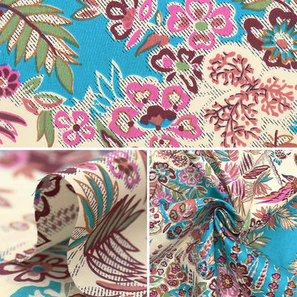 [From quantity 5] Fabric "Liberty Fabric Tana lawn Aviary Paisley DC29888-AE" Liberty Japan