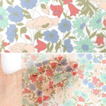 [From quantity 5] Fabric "Liberty Fabric Polyester Organdy Poppy and Daisy 3632104-LA" Liberty Japan