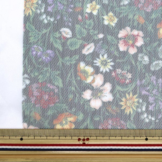 [From quantity 5] Fabric "Liberty Fabric Polyester Tulle Rachel Medu 2349022-Z" Liberty Japan
