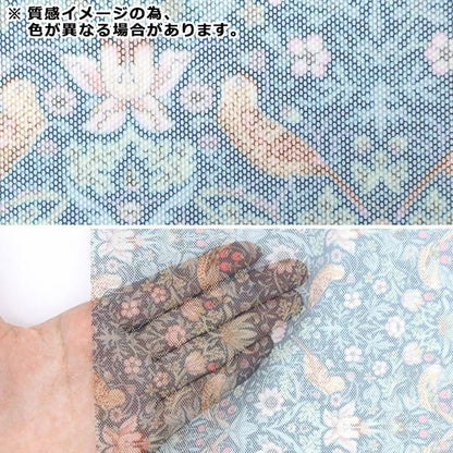 [Quantity starting from 5] Fabric Liberty Fabrics Polyester Tulle Strawberry Thief 3635061-J23F" Liberty Japan