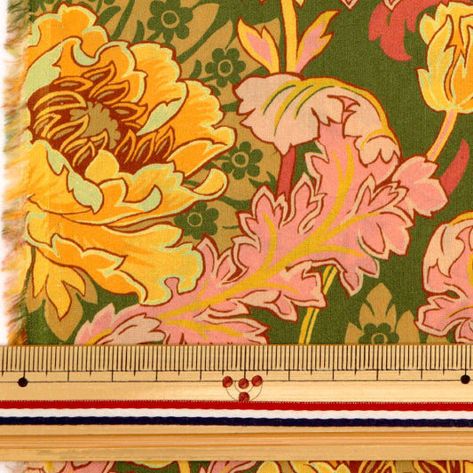 [来自数量5] 织物 “自由结构 塔纳草坪 Ash Bee Poppy 363J6821-A" Liberty Japan