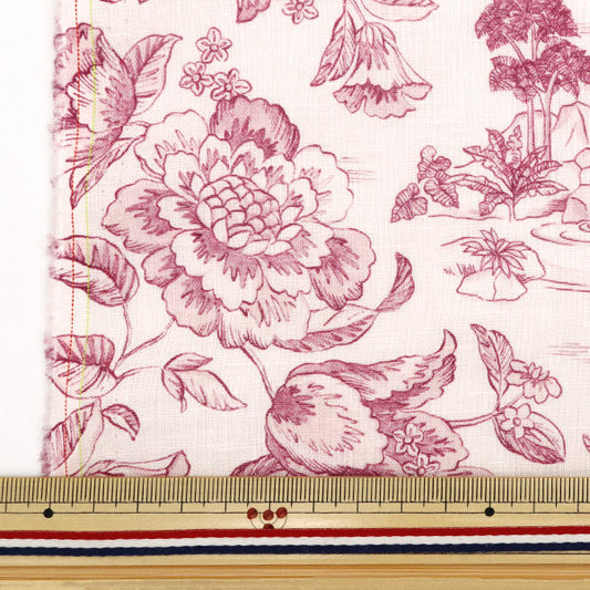 [From quantity 5] Fabric "Liberty Fabric Flanders Linen Delft Lulf Goon 3634135-J24A" Liberty Japan