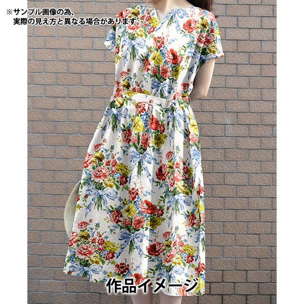 [来自数量5] 织物 “自由结构 塔纳草坪 弓花束36374401-A" Liberty Japan