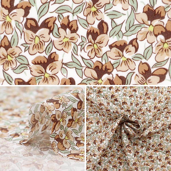 [来自数量5] 织物 “自由织物有机塔纳草坪 Alaria Pansy 157J924-24AU" Liberty Japan