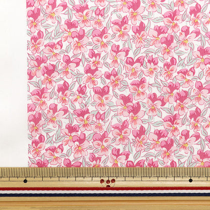 [来自数量5] 织物 “自由织物有机塔纳草坪 Alaria Pansy 157J924-24DU" Liberty Japan