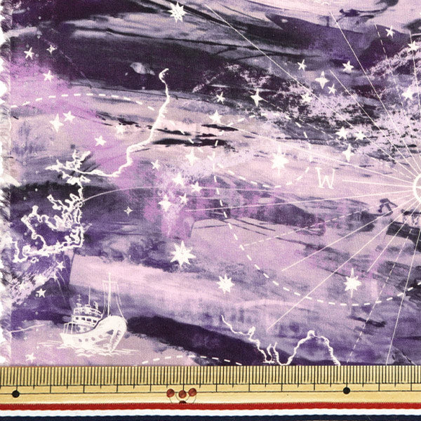 [From quantity 5] Fabric "Liberty Fabric Tana lawn Pearly Christmas Aurora Sky 1577340224C" Liberty Japan