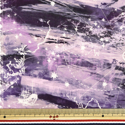 [From quantity 5] Fabric "Liberty Fabric Tana lawn Pearly Christmas Aurora Sky 1577340224C" Liberty Japan