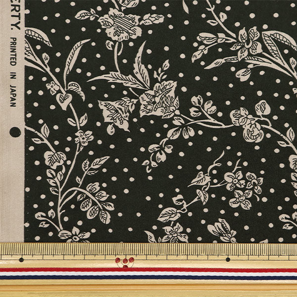 [From quantity 5] Fabric "Liberty Fabric Tana lawn Mallory reduction black 5491108S-J24G" 【Yuzawayaoriginal】