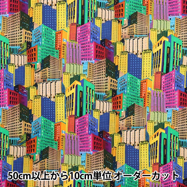 [From quantity 5] Fabric "Liberty Fabric Tana lawn Burner Building 363513025AU" Liberty Japan