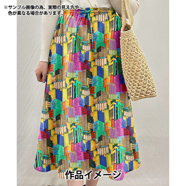 [From quantity 5] Fabric "Liberty Fabric Tana lawn Burner Building 363513025AU" Liberty Japan