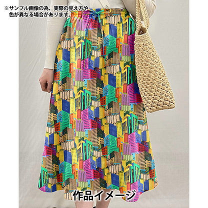 [From quantity 5] Fabric "Liberty Fabric Tana lawn Burner Building 363513025AU" Liberty Japan