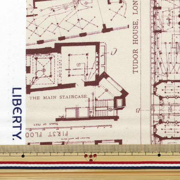 [数量从5开始] 织物 “自由面料11帆布蓝色Prinz 1225106L-J25B" Liberty Japan