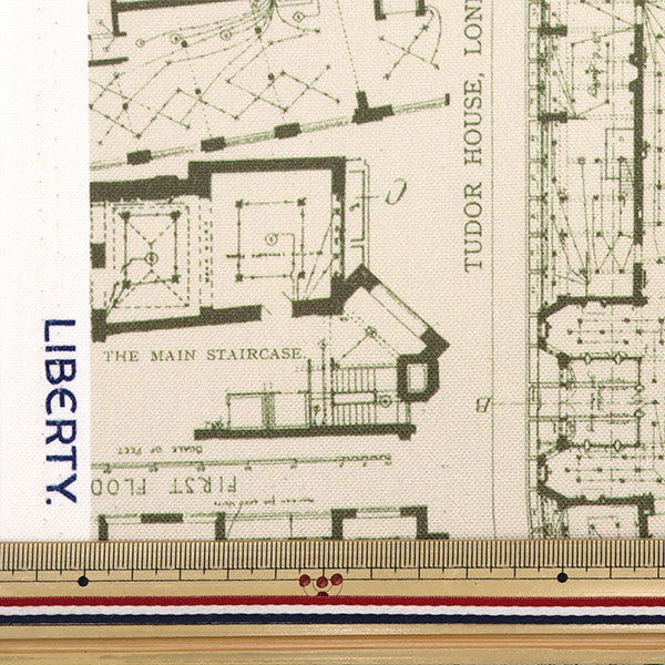 [数量从5开始] 织物 “自由织物11号帆布蓝色Prinz 1225106L-J25C" Liberty Japan