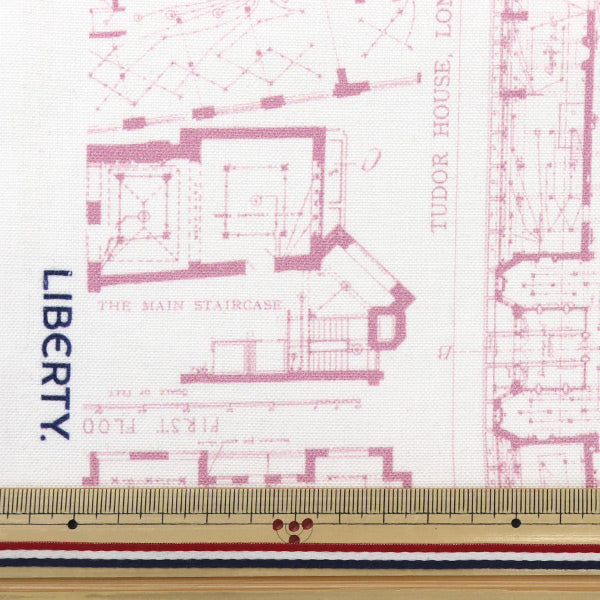 [数量从5开始] 织物 “自由面料11帆布蓝色Prinz 1225106L-J25D" Liberty Japan
