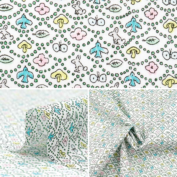 [Quantity starting from 5] Fabric "Liberty Fabrics" Tana lawn Forest Wave DC33507-WE" Liberty Japan