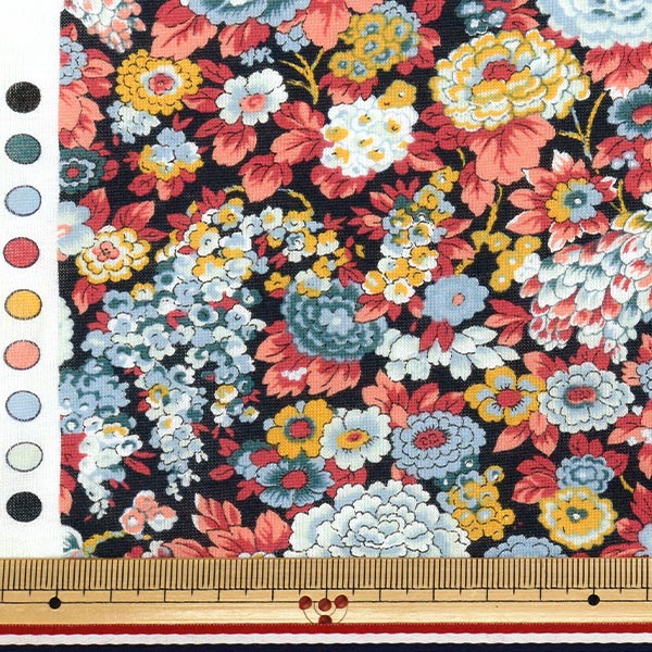 [Quantity starting from 5] Fabric "Liberty Fabrics 60/2 Tenjiku Elysian 3339002-BK" Liberty Japan