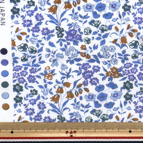 [数量从5开始] 织物 “自由织物60/2 tenjiku lirivet 3632218-BK" Liberty Japan
