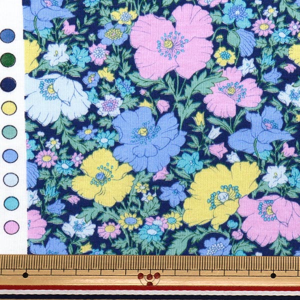 [数量从5开始] 织物 “自由织物60/2 Tenjiku Medu歌曲3632126-yk" Liberty Japan