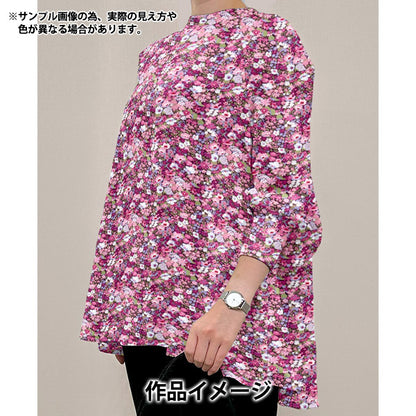 [数量从5开始] 织物 “自由织物60/2 Tenjiku肥皂3639005-BK" Liberty Japan