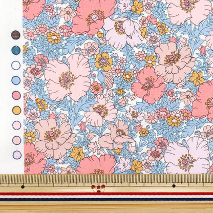 [数量从5开始] 织物 “ Liberty Fabrics Piccadilly Poplin Medu歌曲3632126-AP" Liberty Japan