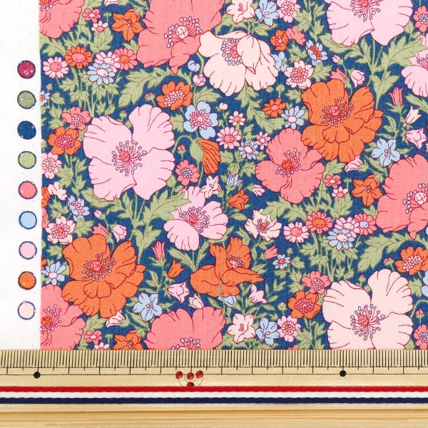 [数量从5开始] 织物 “自由织物Piccadilly Poplin Medu歌曲3632126-ZP" Liberty Japan