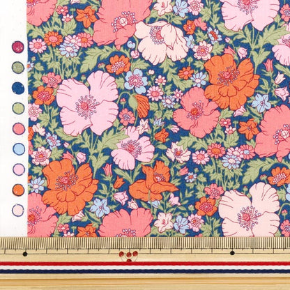 [数量从5开始] 织物 “自由织物Piccadilly Poplin Medu歌曲3632126-ZP" Liberty Japan