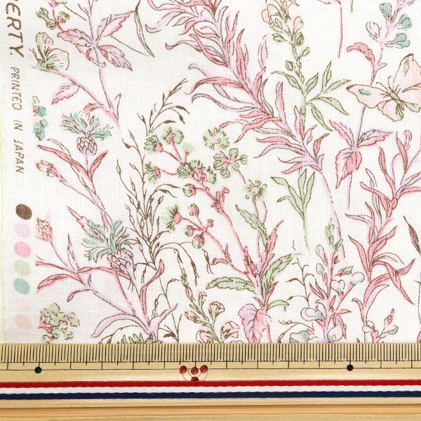 [Quantity starting from 5] Fabric "Liberty Fabrics Flanders Linen Butterfly Medu 363J4226-J25D" Liberty Japan