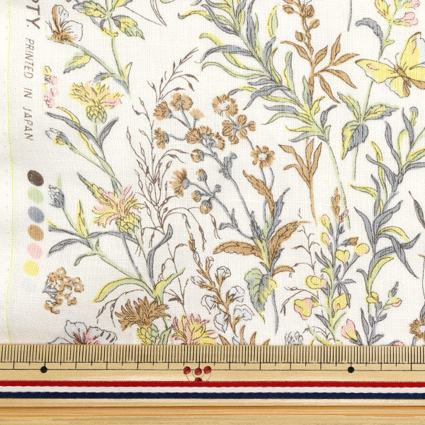 [Quantity starting from 5] Fabric "Liberty Fabrics Flanders Linen Butterfly Medu 363J4226-J25E" Liberty Japan